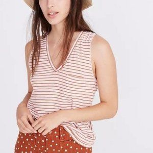 Madewell Whisper Cotton V-Neck Tank Top NWOT SizeS